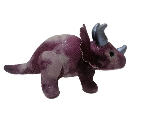 প্লাশ বেগুনি Triceratops পলিয়েস্টার স্টাফিং খেলনা 26cm