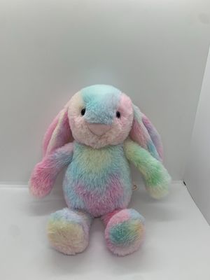 Tie-Dye Bunny Rabbit Cute Plush Toys Recording and Repeating Talking Back Enjoy with Other