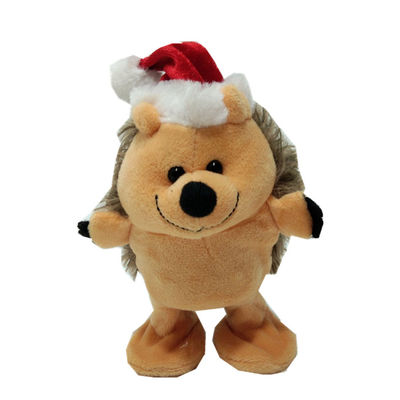 5.91in 15cm Christmas Reindeer Stuffed Animal Hedgehog Dog Toy Walking BSCI