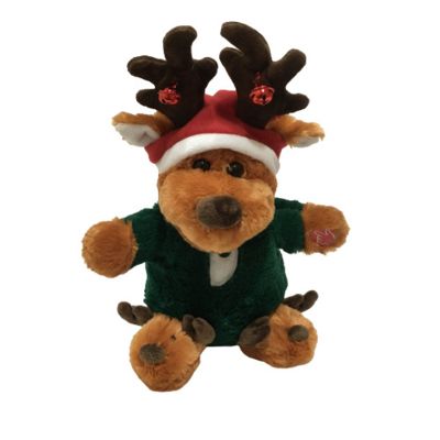 শিশুদের ক্রিসমাস উপহার মজাদার হরিণ, পা নাড়ানো এবং গান করা প্লাশ খেলনা, ইলেক্ট্রনিক খেলনা