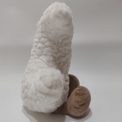 শিশুর জন্য শ্বাস-প্রশ্বাসের প্রভাব এবং এলইডি আলো সহ প্লাশ্ স্লিপিং মুন খেলনা