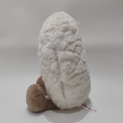 শিশুর জন্য শ্বাস-প্রশ্বাসের প্রভাব এবং এলইডি আলো সহ প্লাশ্ স্লিপিং মুন খেলনা