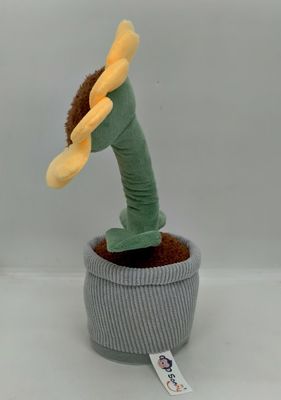 সূর্যমুখী রেকর্ডিং প্লাশ খেলনা প্লাশ উপাদান এবং 100% পিপি কটন দিয়ে তৈরি