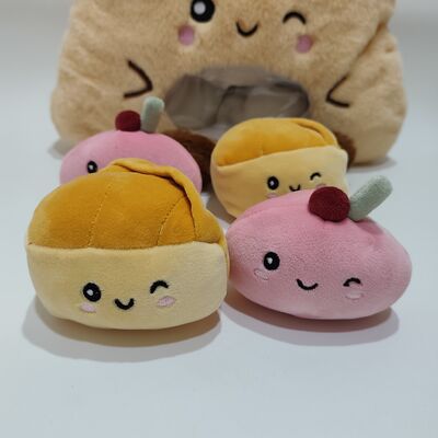 ভিতরে রঙিন মিনি ফলের সাথে মিষ্টি স্বচ্ছ পিভিসি ফলের পুডিং বালিশ