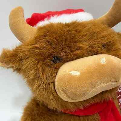 Singing & Dancing Christmas Highland Cow Plush Toy