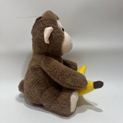 Interactive Peek-a-Boo Monkey Plush Toy with Recording and Singing Functions Banana Holding Hide and Seek Stuffed Animal