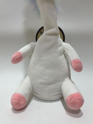 Recording and Neck-Turning Unicorn Plush Toy Interactive Talking Back Rainbow Horse