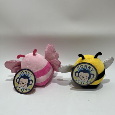 Dreamy Glitter-Winged Pink Butterfly and Classic Striped Yellow