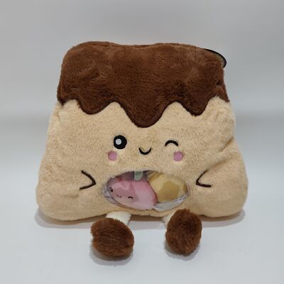 ভিতরে রঙিন মিনি ফলের সাথে মিষ্টি স্বচ্ছ পিভিসি ফলের পুডিং বালিশ